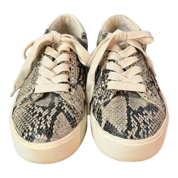 Sam Edelman Ethyl Reptile Print Lace-up Sneakers Size 6M - Picture 1 of 10